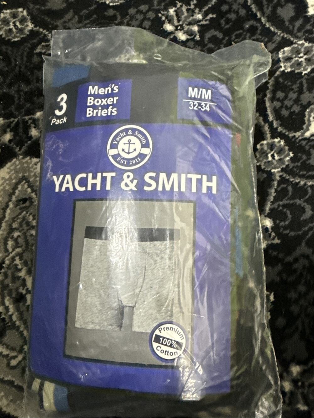 Yacht & Smith Men’s Boxer Briefs, Medium 3 Pack